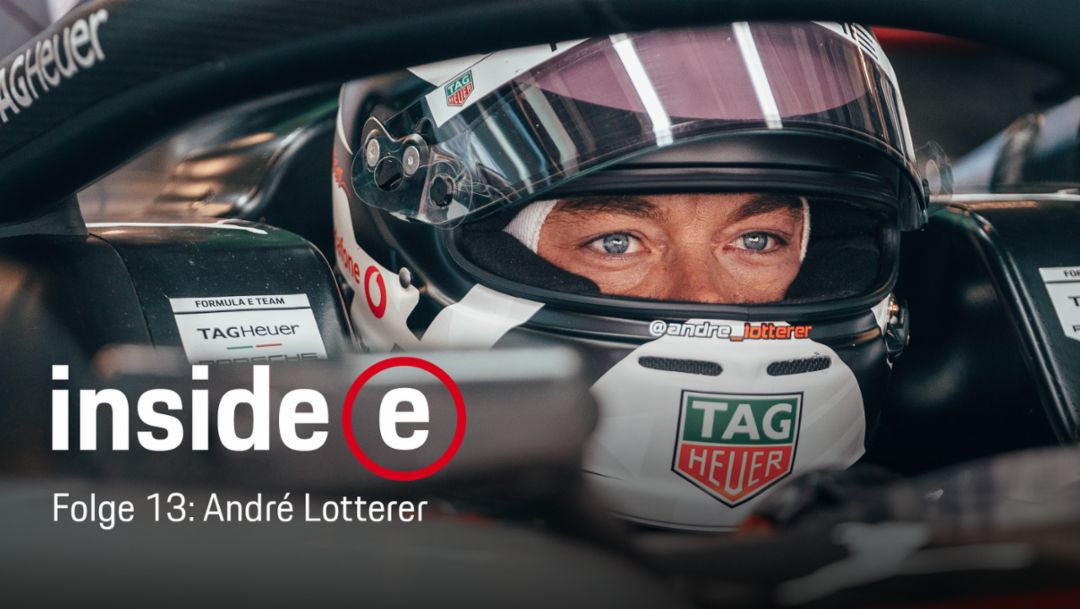 “Inside E” podcast, episode 13 with André Lotterer, 2020, Porsche AG