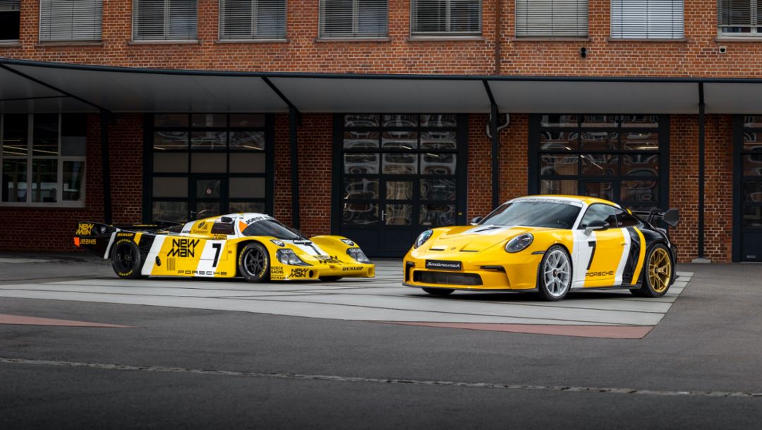 911 GT3 decorado como un 956 ganador de Le Mans