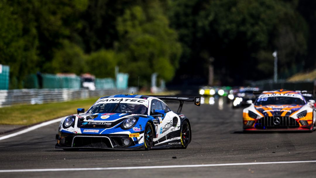 Seventh place for the KCMG Porsche at the 24 Hours of Spa