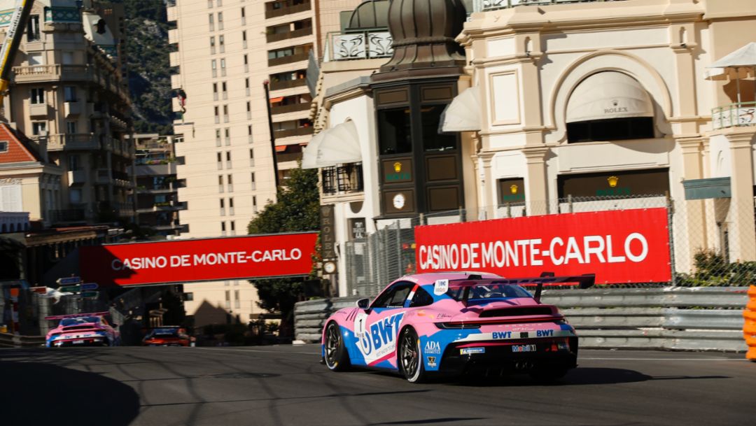 Porsche Supercup tackles the narrow street circuit in the Monaco Principality