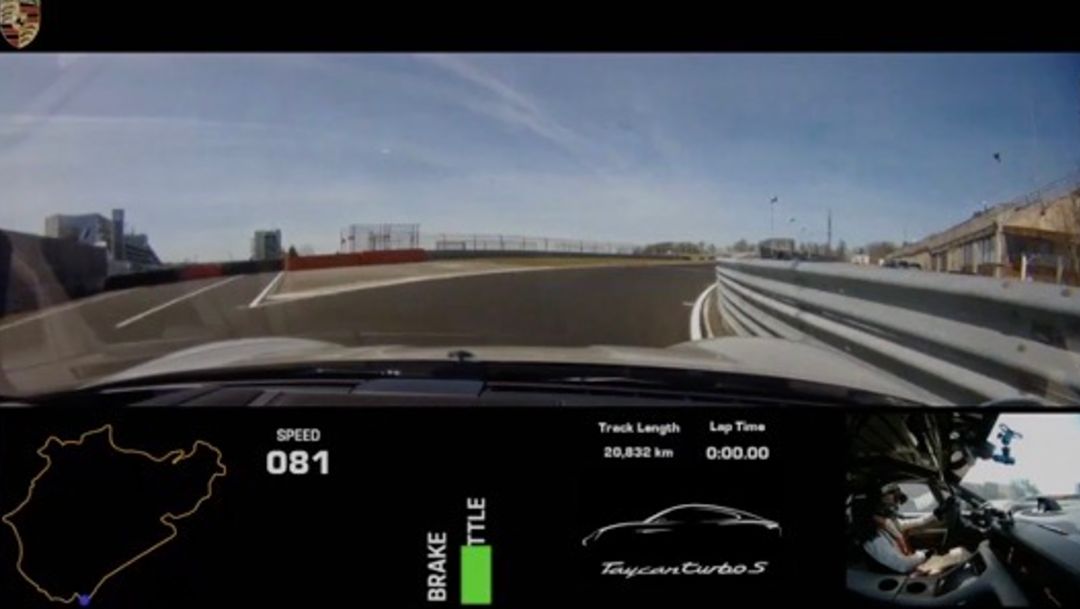 Taycan on the Nuerburgring: on-board video of the record lap