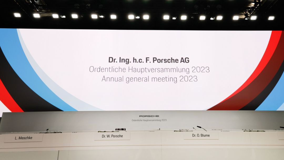 Porsche Annual General Meeting 2023 in Porsche Arena Stuttgart