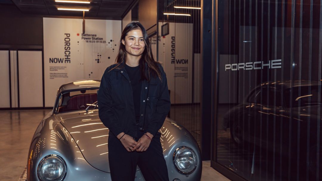 Emma Raducanu lights up Porsche NOW at Battersea Power Station