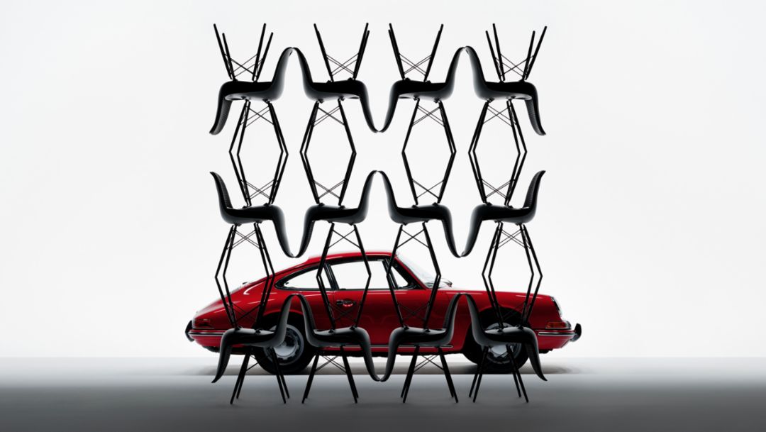 Porsche Pepita Edition by Vitra: ikonische Stühle mit Bezug zu Sportwagen-Klassikern
