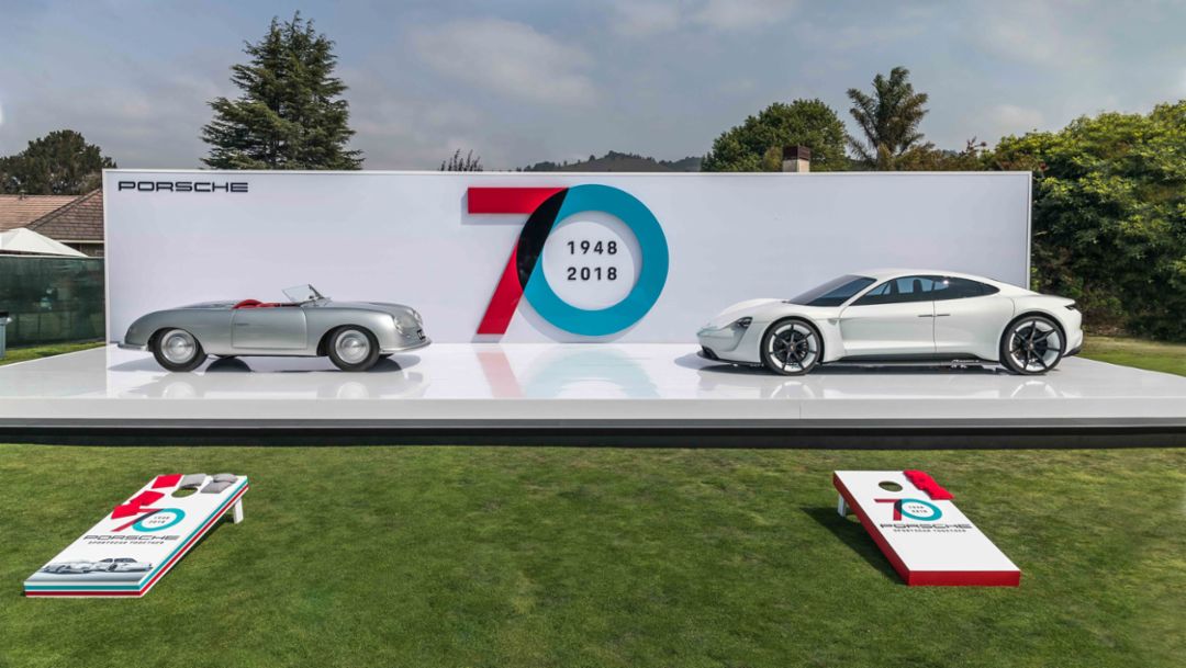 356 „Nr. 1“ Roadster, Mission E, Monterey Car Week, Pebble Beach, 2018, Porsche AG