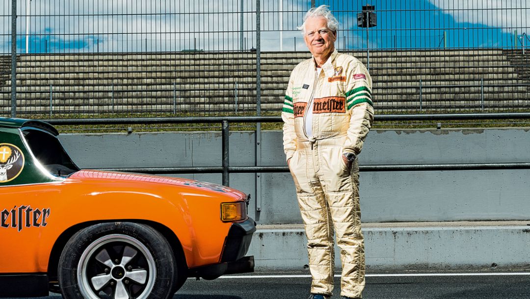 Eckhard Schimpf, hobby racer and journalist, Porsche 914/6, motorsports arena Oschersleben, 2016, Porsche AG