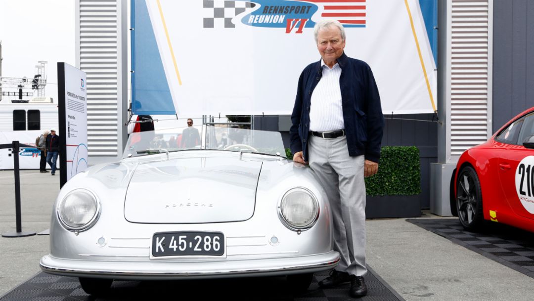 Dr. Wolfgang Porsche, Presidente del Consejo de Supervisión de Porsche AG, Rennsport Reunion VI, WeatherTech Raceway Laguna Seca, California, 2018, Porsche AG