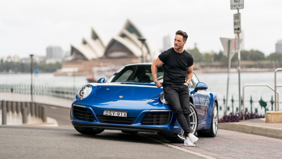 Daniel Fuchs aka Magic Fox, blogger and influencer, 911 Carrera, Sydney, 2018, Porsche AG