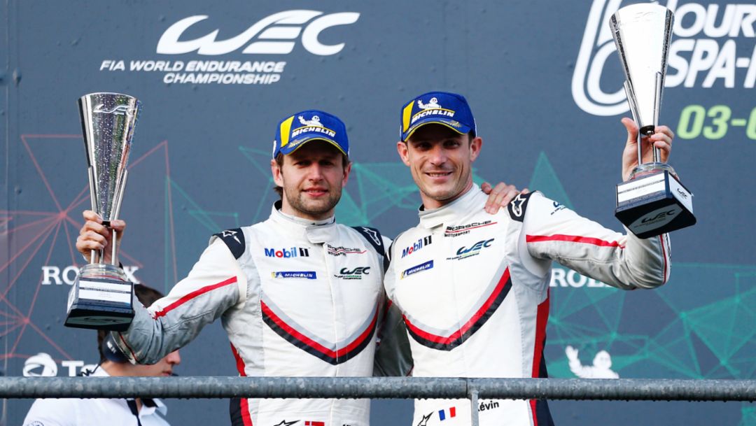 Michael Christensen, Kévin Estre, l-r, Spa-Francorchamps, FIA WEC, 2018, Porsche AG
