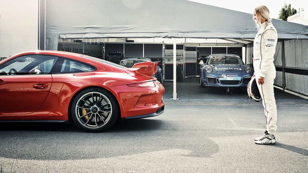 Michelle Gatting, Porsche-Carrera-Cup-Pilotin, 911 GT 3, 2014, Porsche AG
