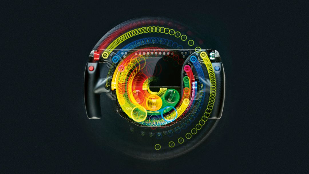 Steering wheel, 919 Hybrid, 2016, Porsche AG
