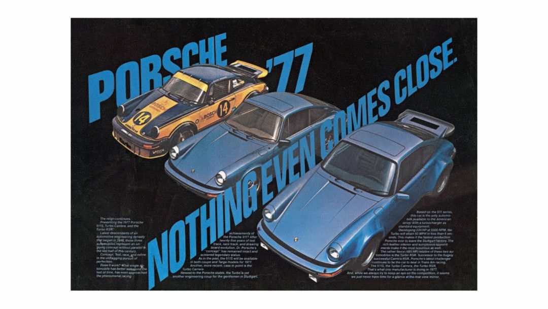Porsche ad between 1970 and 1979