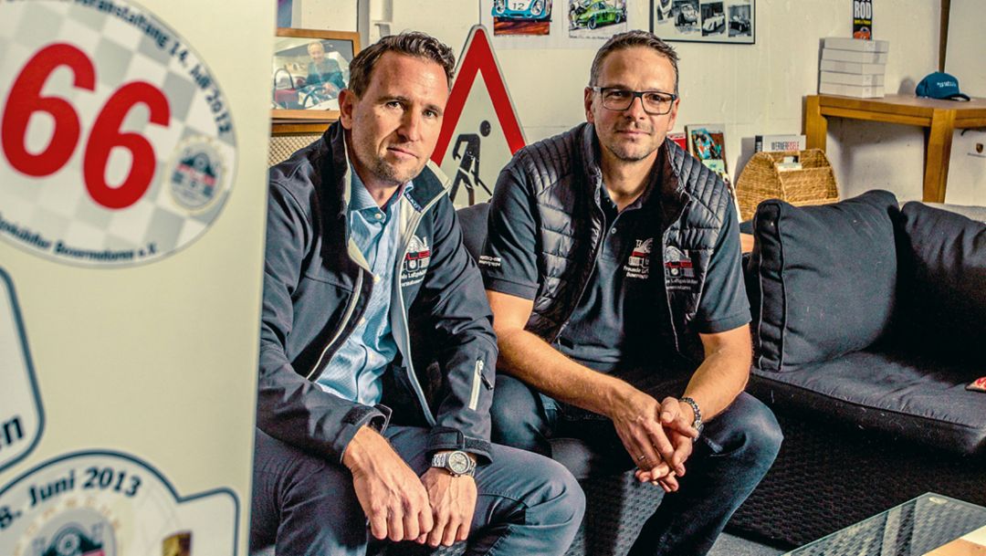 Los presidentes Oliver Berg y Bernd Stadler, 2018, Porsche AG