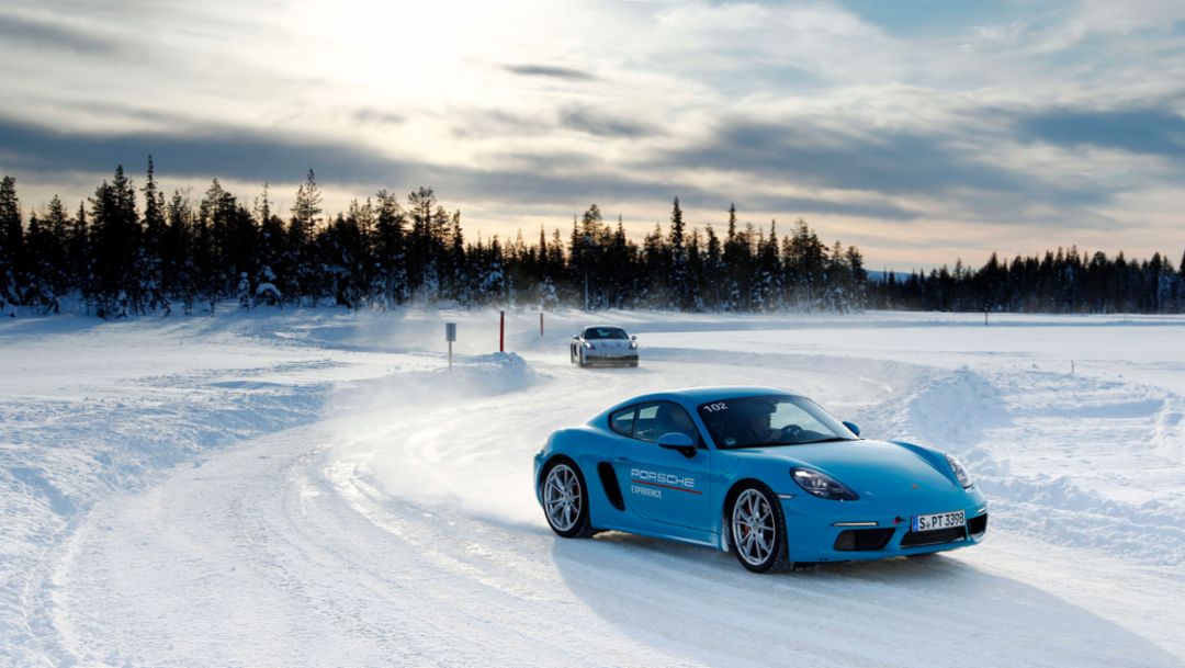 718 Cayman S, Porsche Ice Experience, Levi, Finnland, 2018, Porsche AG