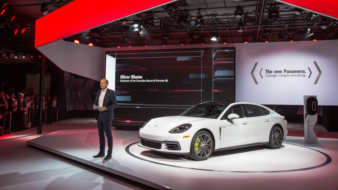Porsche press conference at the Los Angeles Auto Show 2016