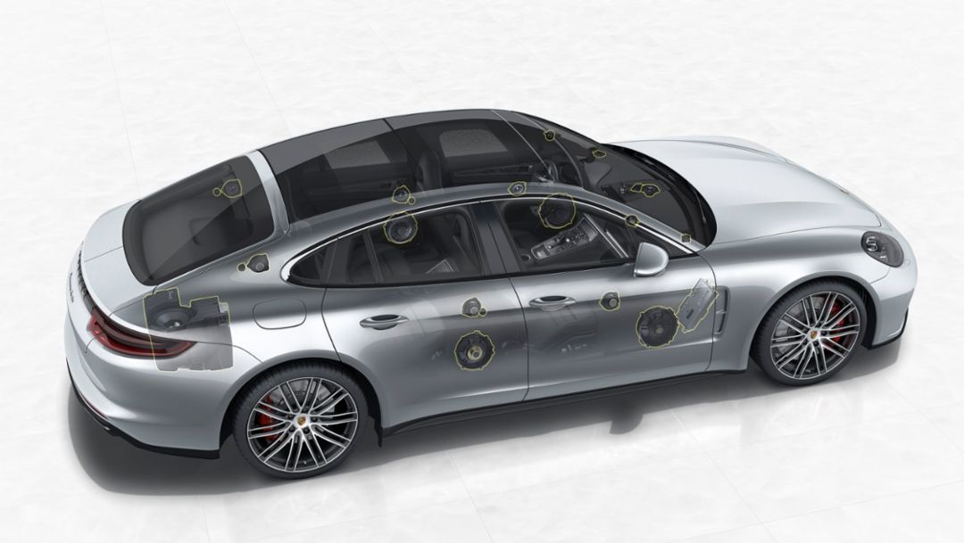 Panamera Turbo, 3D High-End Surround Sound-System von Burmester®, 2016, Porsche AG