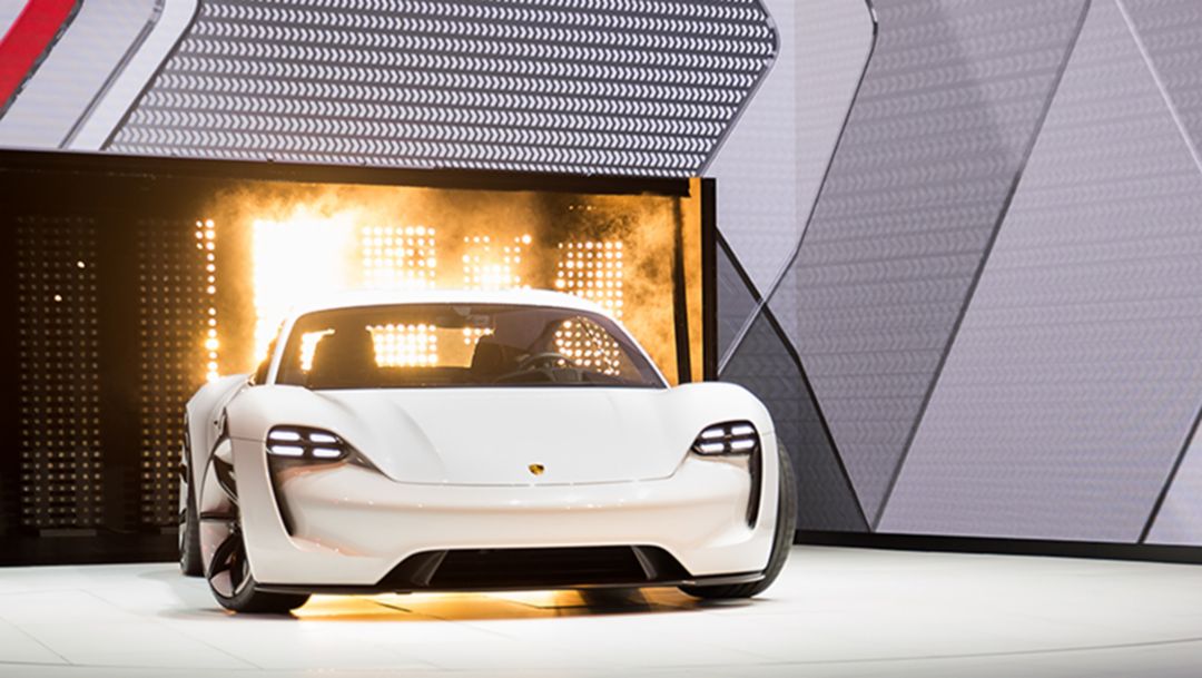 Mission E, Concept Car, Press Conference IAA , Frankfurt, 2015, Porsche AG