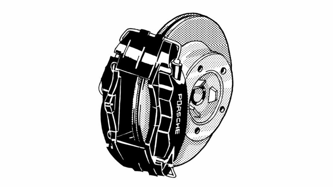 Monobloc aluminum brake caliper, 1996, Porsche AG 