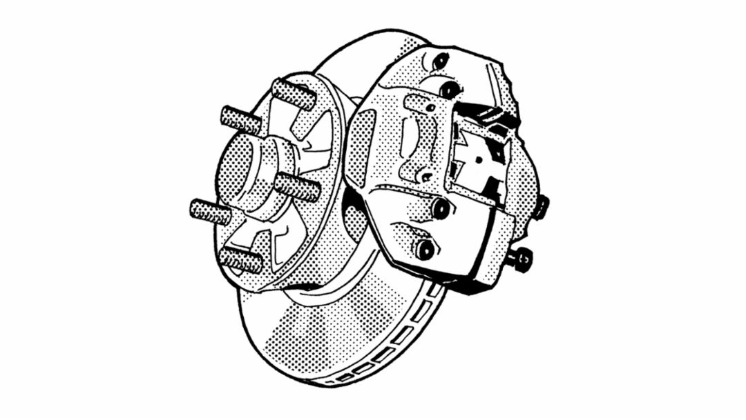 Internally vented brake disc, 1966, Porsche AG