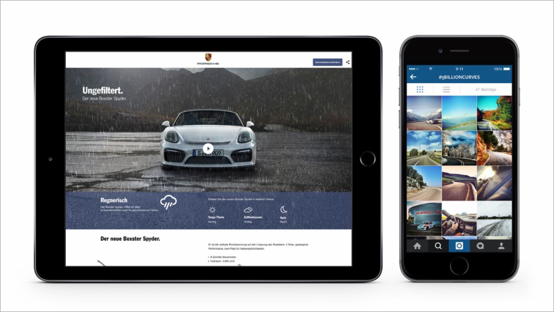 Boxster Spyder, web special, instagram campaign, 2015, Porsche AG