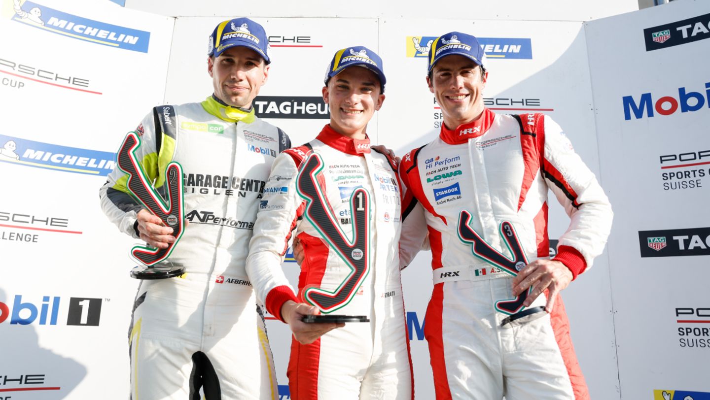Jürg Aeberhard, Jasin Ferati, (l-r), GT3 Cup, Porsche Sprint Challenge Suisse, 2023, Porsche AG