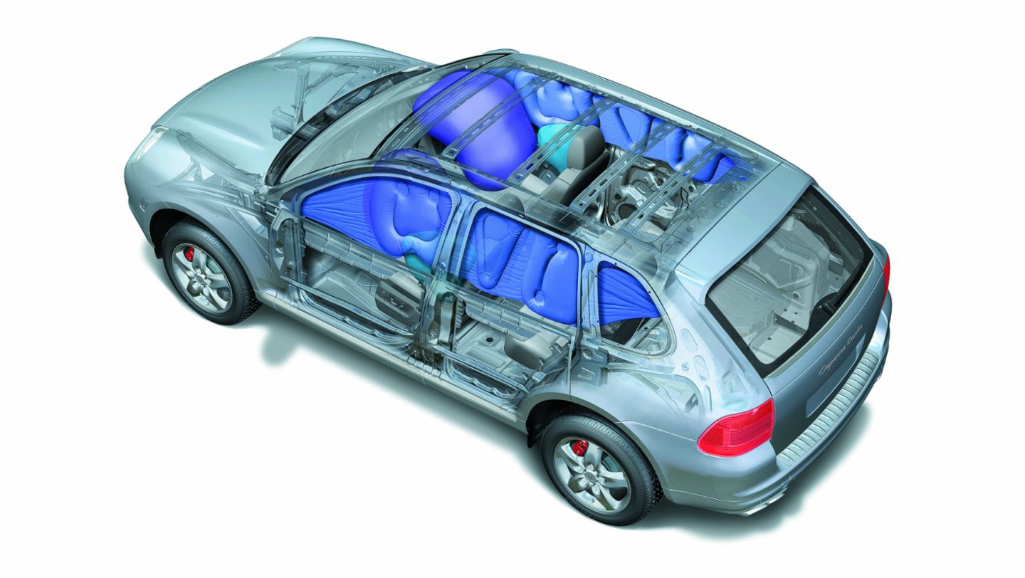 Elementos de seguridad pasiva en el Cayenne de 2002, 2022, Porsche AG