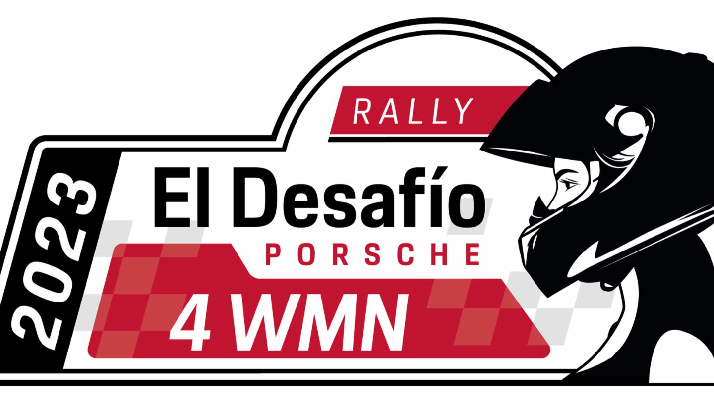Desafío Porsche 4 women, rallye de regularidad, logotipo del evento, 2023, Porsche Ibérica