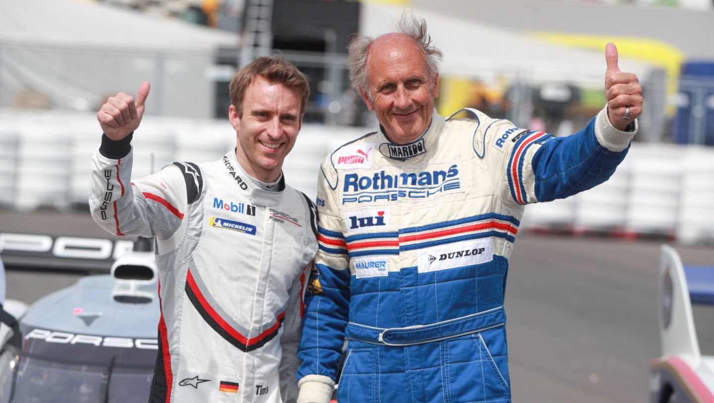 Timo Bernhard y Hans-Joachim Stuck (i-d), Nürburgring Nordschleife, 2018, Porsche AG