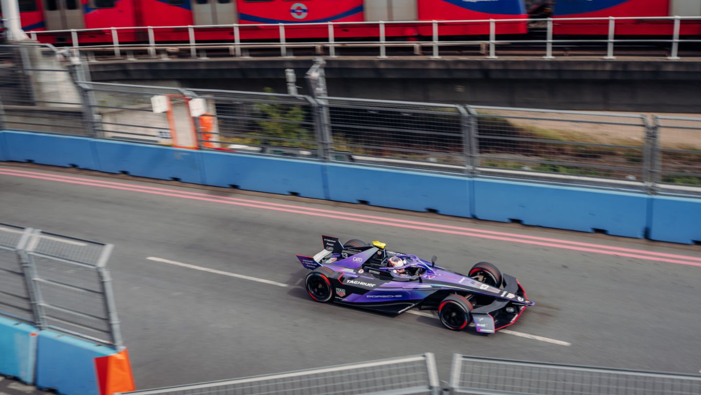 António Félix da Costa, Porsche 99X Electric (nº 13), 2ª carrera del E-Prix de Londres, 2025, Porsche AG