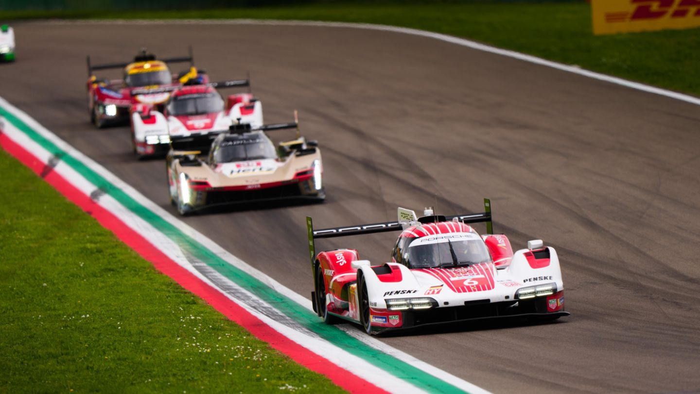 Porsche 963, Porsche Penske Motorsport (nº 6), Matt Campbell (Australia), Kévin Estre (FRA), Laurens Vanthoor (BEL), 6 Horas de Ímola, Campeonato del Mundo de Resistencia FIA (WEC), 2025, Porsche AG