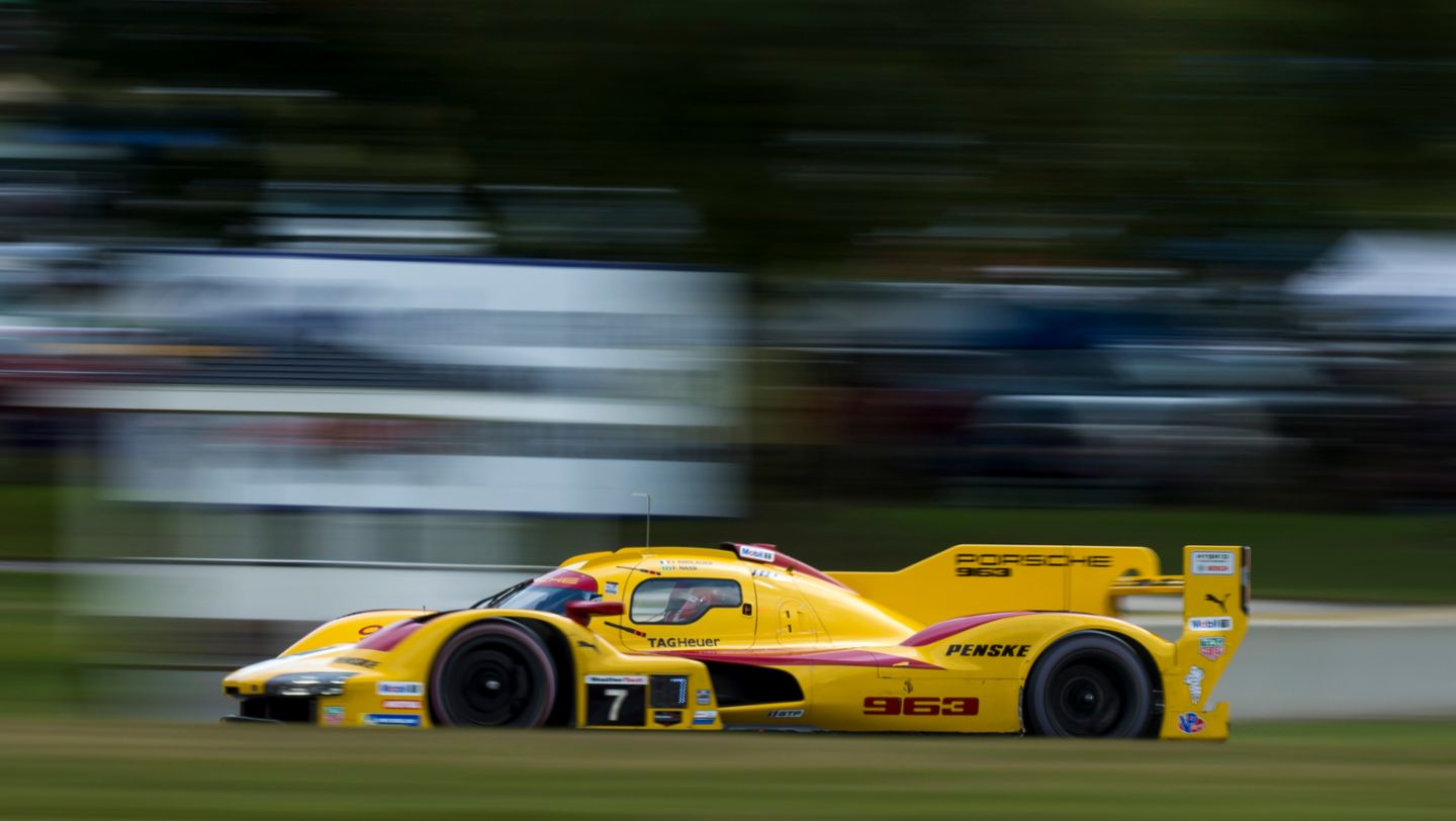 Porsche 963, Porsche Penske Motorsport (nº 7), Julien Andlauer (FRA), Felipe Nasr (BRA), Road America, campeonato IMSA, 2026, Porsche AG