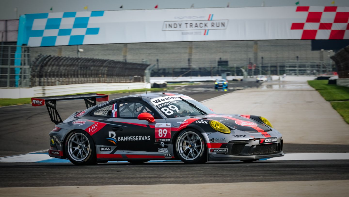 Jimmy Llibre en Indianápolis con el 911 GT3 Cup (991).