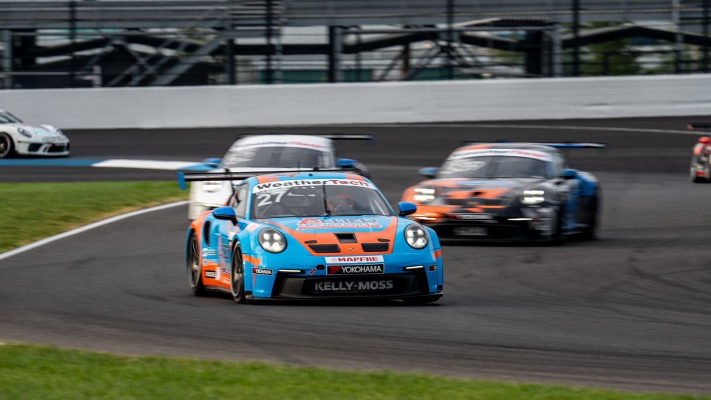 Porsche Sprint Challenge North America, Indianapolis Motor Speedway:  Sebastián Carazo (27).