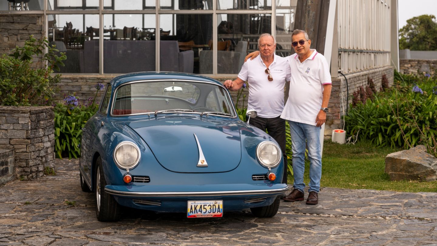 Friedel Balewski, Carlos Salanova, vicepresidente del Porsche Club Caracas (i-d), 2022