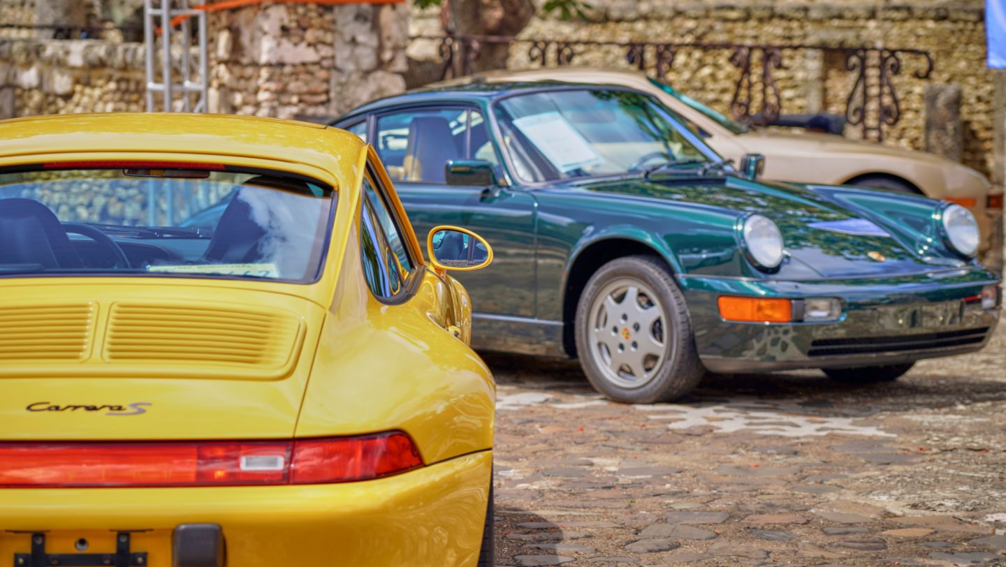 Clásicos de Porsche embellecen la villa Altos de Chavón