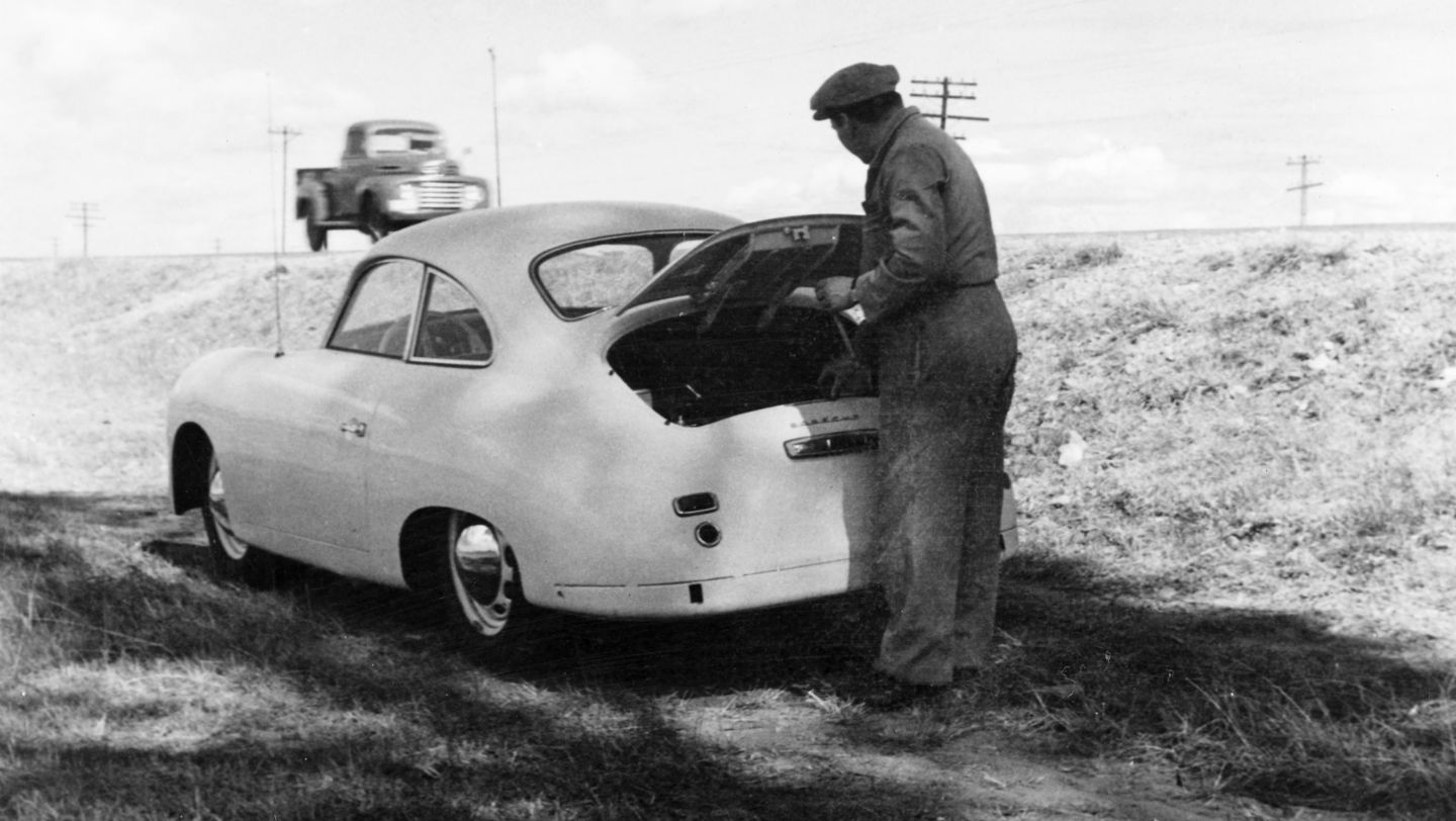 La Carrera Panamericana de 1952, 356 1500 S Coupé, Herbert Linge, Porsche AG