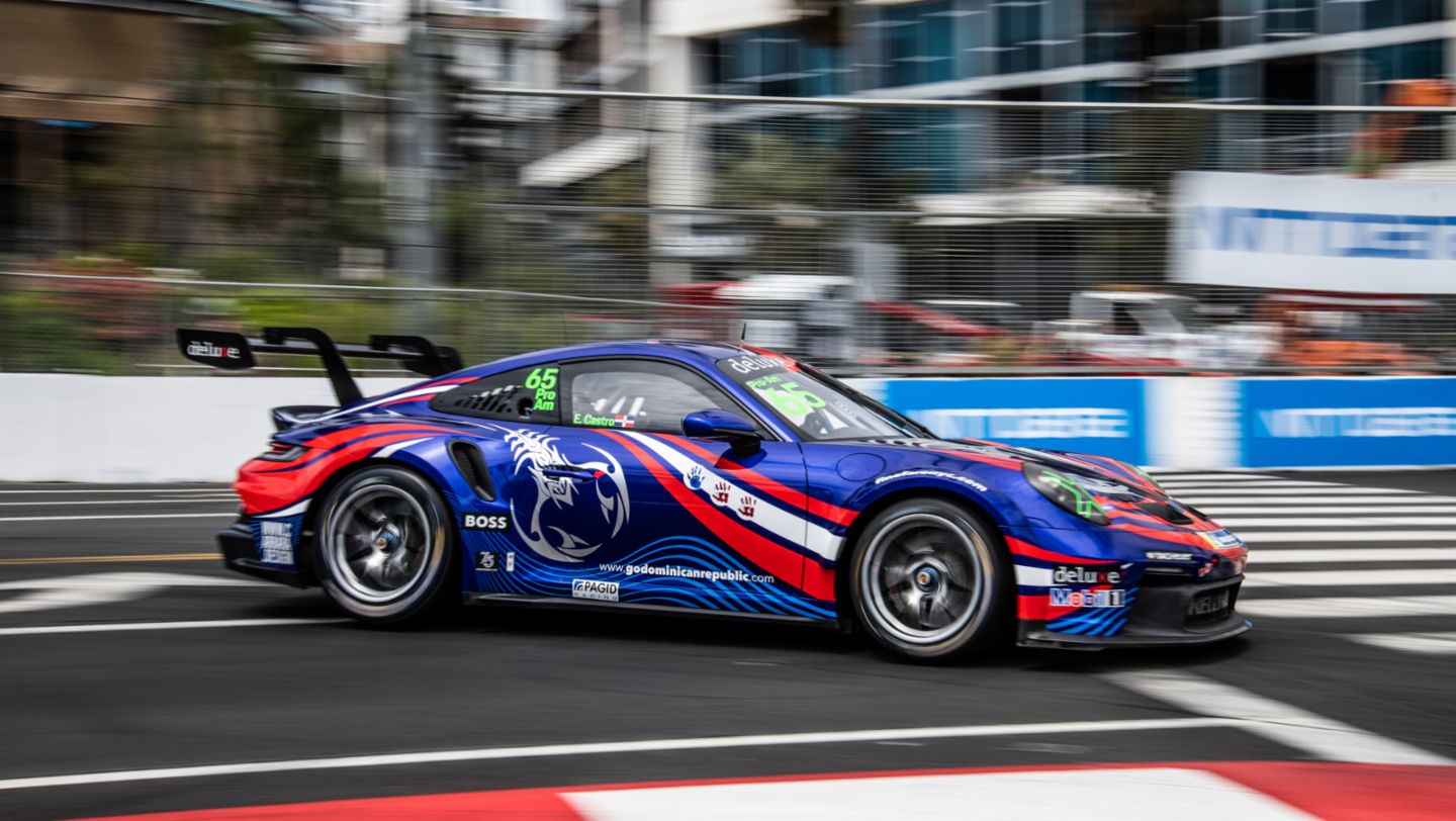 911 GT3 Cup, Efrín Castro, equipo Kelly Moss, Long Beach (California).
