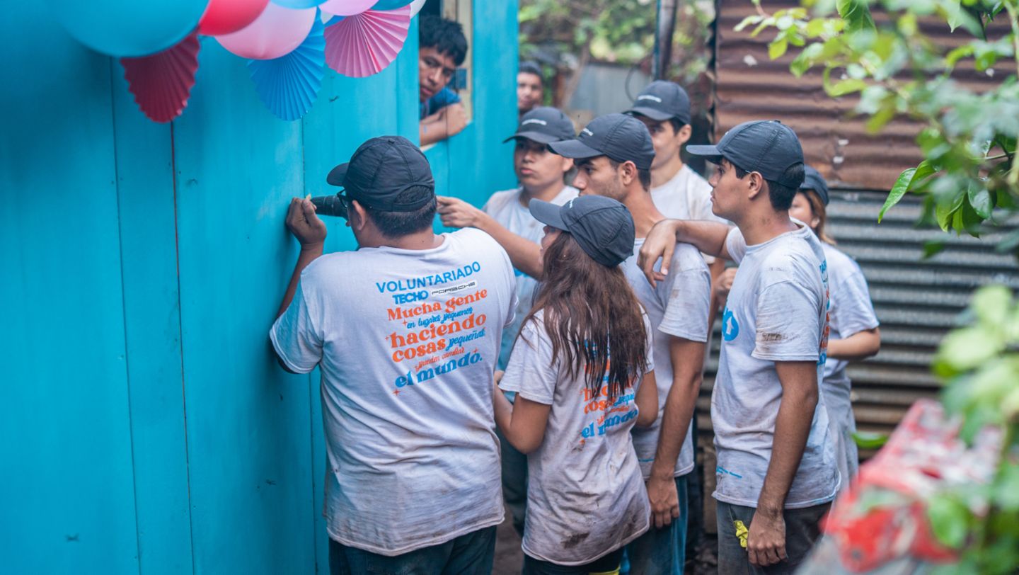 Vivienda de emergencia en Comunidades Unidas, Tepecoyo, La Libertad, 2023, Porsche El Salvador