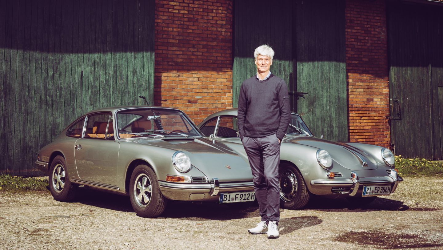 Peter Ellinghorst, Porsche 912, Porsche 356 C (l-r), 2023, Porsche AG