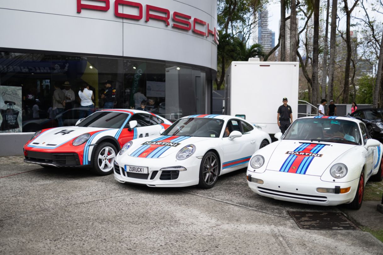 Porsche 911 Dakar "Martini Racing Edition", Porsche 911 GT3 RS "Martini Racing Edition", 911 Sport Classic  "Martini Racing Edition", 12 Concurso de Elegancia Porsche, Panamá, 2024.