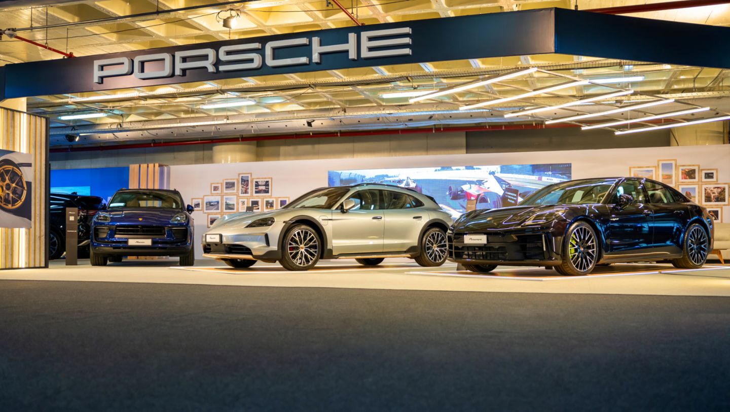 Moderno y potente, así luce el stand Porsche en Cadam Motor Show.