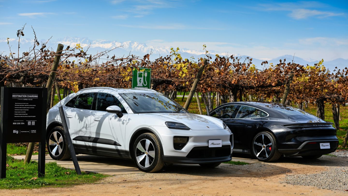 Porsche Macan, Porsche Taycan, Corredor Verde O'Higgins, Chile, 2025
