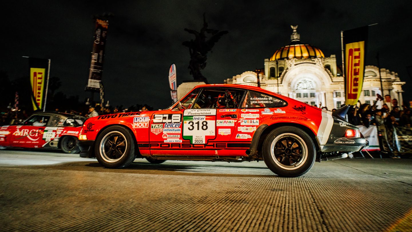 Diego Cándano, Porsche 911 R de 1969 No. 318, La Carrera Panamericana 2025, Porsche de México, 2025.