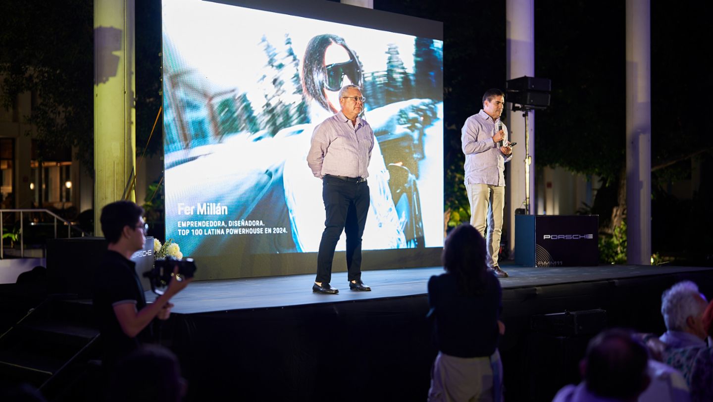 (Izq - der) Rodrigo Villanueva, Presidente del Rally Maya México y Camilo San Martín, Director General de Porsche de México, Rally Maya México 2025, Porsche de México, 2025