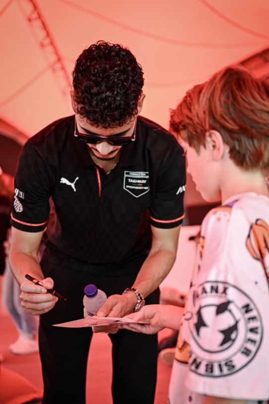 Reigning FIA Formula E world champion and Porsche factory driver Pascal Wehrlein at Icons of Porsche 2024 in Dubai