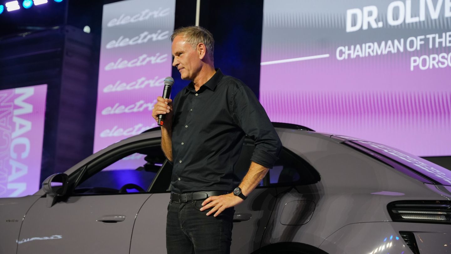 Oliver Blume, Chairman of the Executive Board at Porsche AG, introduced the new Macan at Icons of Porsche 2024 in Dubai