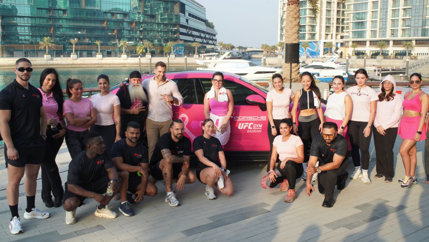 Porsche Centre Bahrain partners with UFC Gym to raise awareness for Breast Cancer, Bahrain, 2025, Porsche Middle East