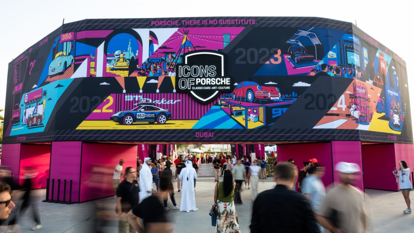 Entrance, Icons of Porsche, Dubai, 2025, Porsche Middle East