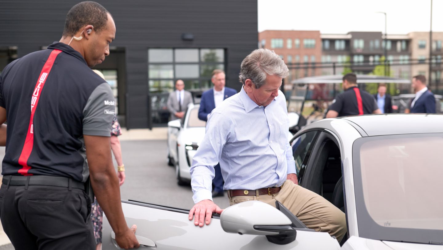Georgia Governor Brian Kemp Visits Porsche Cars North America Headquarters in Atlanta