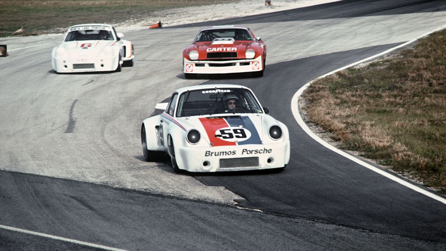 Porsche Carrera RSR, Brumos Racing (#59): Peter Gregg, Hurley Haywood, Daytona 1975, PCNA